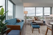 High Rise 3 BR Retreat w City Skyline Views, Shared Gym