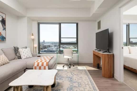 Central 2BR Boston w/ Workspace & Game Room - Image 1