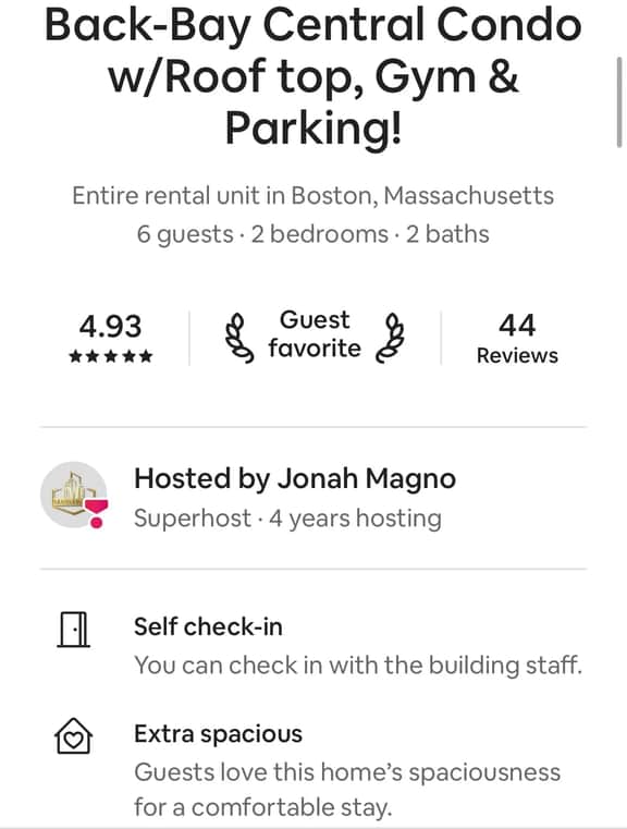 Back Bay Central Penthouse with Gym Parking In Unit Washer Dryer - Image 2